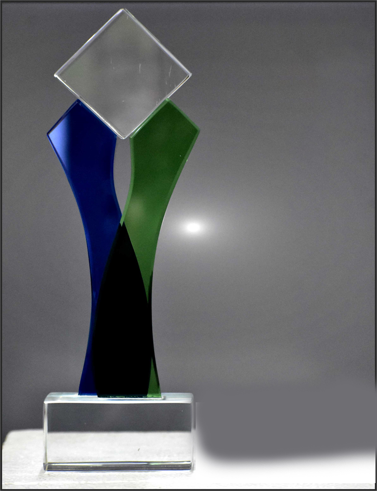 GLASS- BLUE STAR
