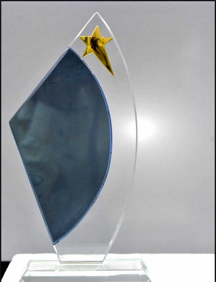 GLASS- BLUE STAR
