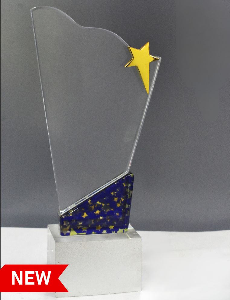 GLASS- BLUE STAR